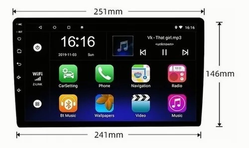 Estéreo De Coche Android De 10 Pulgadas Wif Gps Con Camara