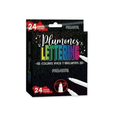 Plumones Lettering 24 Colores Proarte