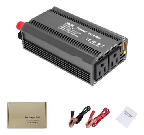 Inversor De Corriente Para Automóvil De 300 W 12 V Dc A 110