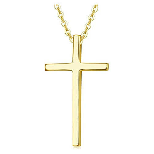 Collar Cruz Crucifijo De Oro 14k - Joyería Fina 18 