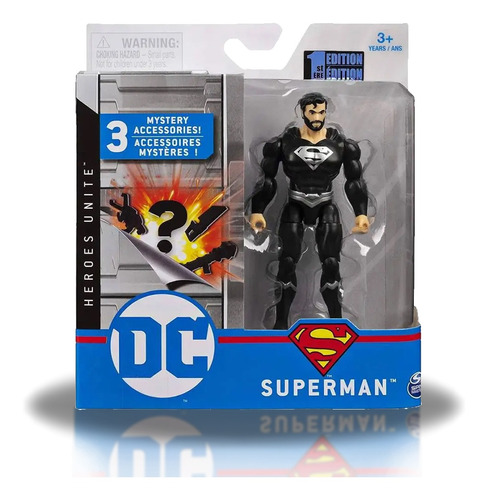 Dc Figuras Surtidas 10 Cm Hu Superman Negro Pr