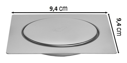 Imagem 3 de 5 de Ralo Inteligente Gh052 Pop Up Click 10x10 Cm Clic Inox 1,3mm