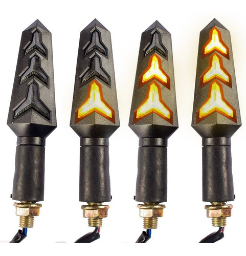 Imagem 2 de 7 de Kit 4 Piscas Sequencial Cb300 Cbx 250 Cb Twister Fan Titan