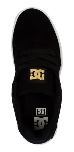 Zapatillas Dc Shoes Modelo Crisis Ss Negro Dorado Mujer