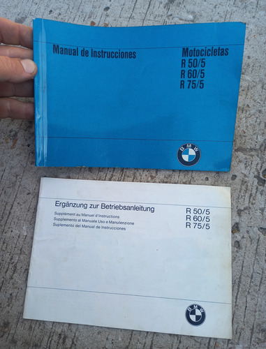 Antiguo Original Manual Motocicleta Bmw R 50/5 R 60/5 R 75/5