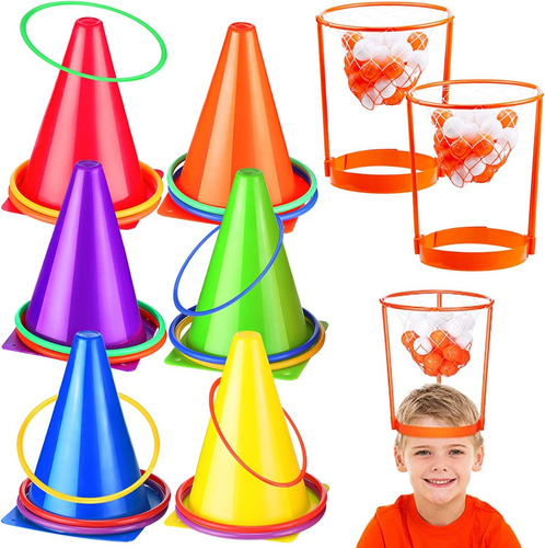 Conos Aros Baloncesto Diadema Pelotas Juego Aire Libre 51pc