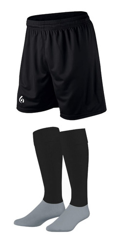 Kit X5 Short Deportivos+medias Stripes Gol De Oro Pro Elite