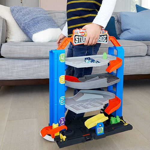 Imagem 6 de 9 de Hot Wheels City Pista Garagem De Manobras 4 Pisos Mattel