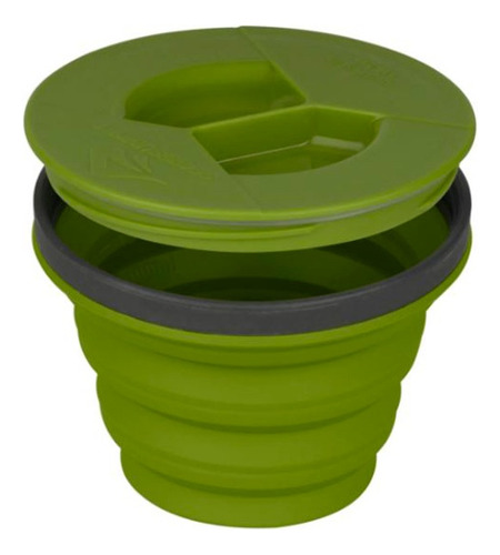 Plato Plegable Verde Con Tapa X-seal & Go 215 Ml