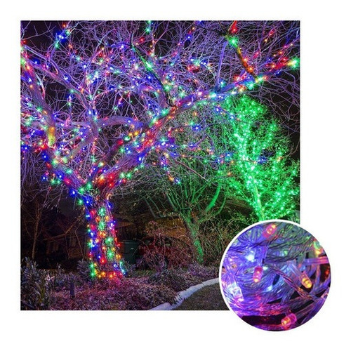 Luz Led Lineal 50 Mts 500 Led Multicolor Luces Navidad 1513