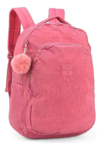 Mochila De Costas Up4you Pompom Pink