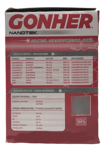 Filtro Aceite Gonher Gp13