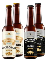 Comprar Kit De Cervezas Sin Tacc Straus 2 Rice Gold + 2 Black 355ml