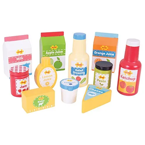 comprar Bigjigs Toys Comestibles Refrigerados De Madera Simulan Comi