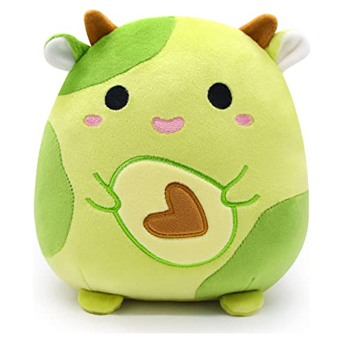 Kawaii Cow Amp; Avocado Plush Pillow Toy, 3d Stuffed 86n7f