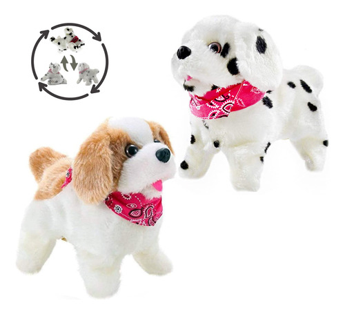 Haktoys 2-pack Flip Over Puppy Battery Operated Somersaultin