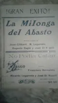 Comprar Partitura Tango La Milonga Del Abasto No Podía Callar 