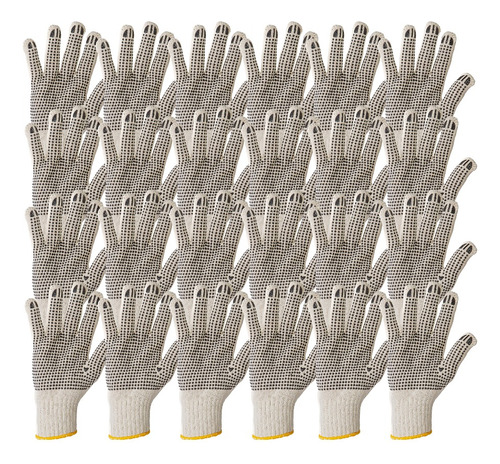 Cles Care, Guantes De Algodón Con Puntos Pvc, 24 Pares  