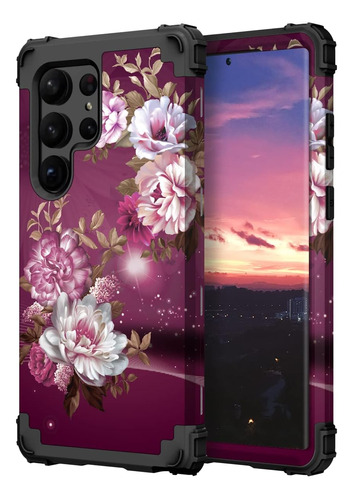 Funda Para Samsung Galaxy S23 Ultra 5g Royal Purple Flowers 