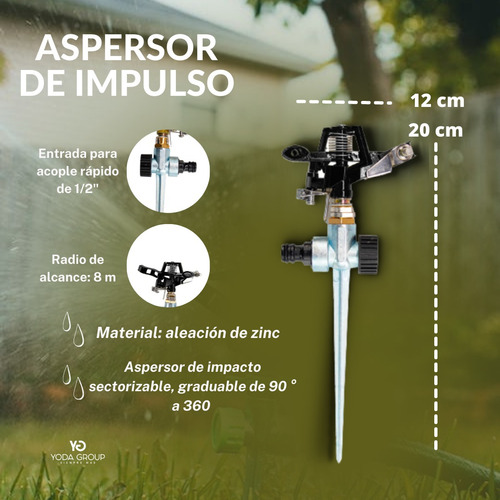 Aspersor de Riego Metalico Estaca por Impulso Kushiro