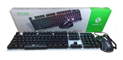 Imagen 4 de 4 de Combo Kit Teclado + Mouse Gamer Gtx 300 Rgb Led Pc