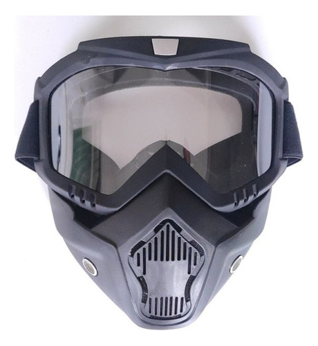 Mascara Facial Paintball Airsoft Fullface Moto Transparente
