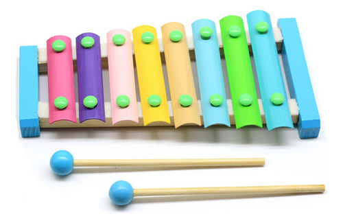 Xilófono De Madera De 8 Notas Con Mazos, Regalo Perfecto Par