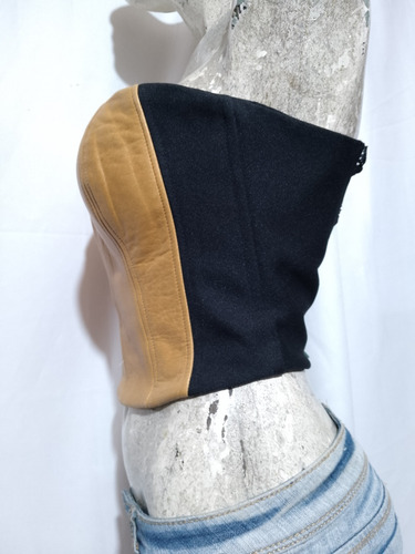Sexy Corsé Corset De Piel Crop (Usado)