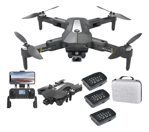 Dron A Control Remoto K80 5g Wifi 8k C/doble Cámara Hd 3 Bat