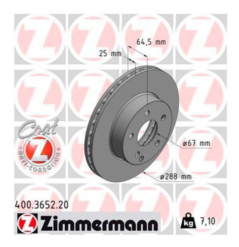 Par Disco De Freio Diant. Mercedes C180 1.8 2011-2020 C204