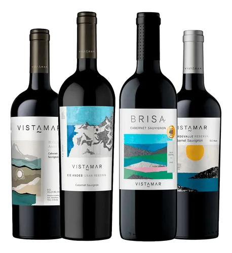 Kit C/4 Vinhos Tintos Vistamar Cabernet Sauvignon