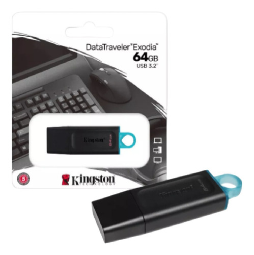 Memoria Usb Kingston Datatraveler Exodia 64gb Usb 3.2 Gen 1