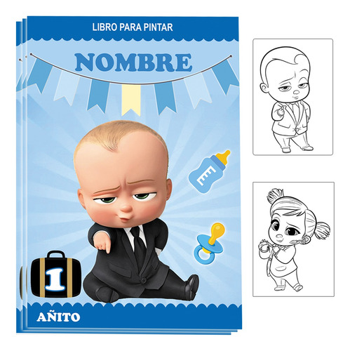 Kit Imprimible Librito Pintar Colorear Jefes En Pañales