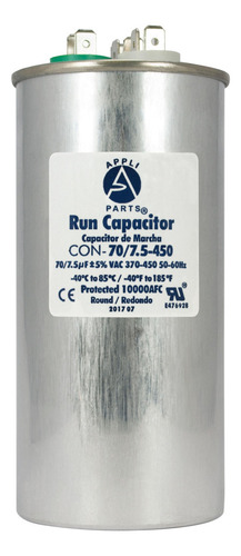 Appli Parts Condensador Capacitor De Marcha 70+7.5 Mfd Uf