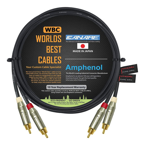 2 Cables De Interconexion Audio 2 Rca A 2 Rca | Amphenol
