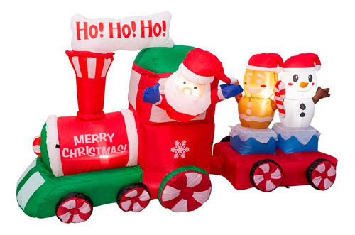 Tren Inflable Navidad Santa Claus 1.7m Decoracion Exteriores