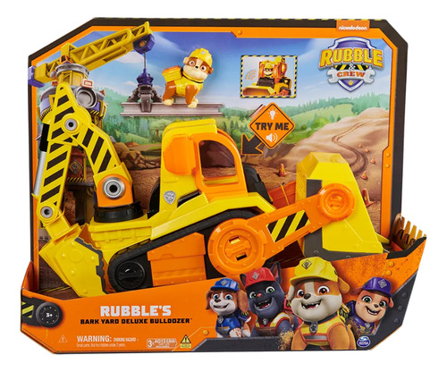 Play Set Paw Patrol Rubble Excavadora De Lujo Luces Sonido