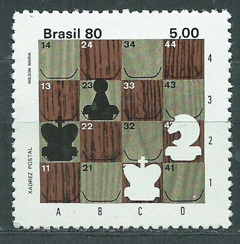 Estampillas Brasil 1980 - Promocionando El Ajedrez