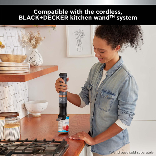 Abrelatas Eléctrico Con Accesorio Para Varilla De Cocina