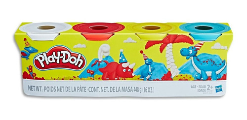 Masa Play Doh - Pack 4 Colores
