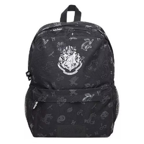 Mochila Mooving Harry Potter- Hogwarts Negra  Diseño 2023