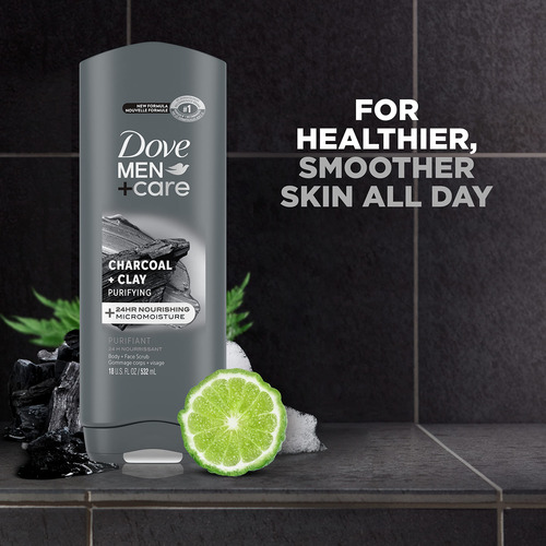 Gel De Baño Dove Men + Care Elements Charcoal + Clay 530 Ml