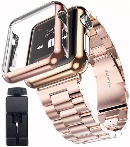 Correa Acero Inoxidable +case Para Apple Watch 38/40/42/44mm