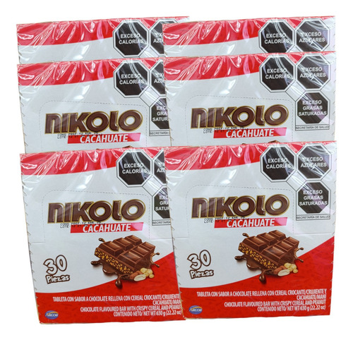 Chocolate Con Cereal Y Cacahuate Mani 360 Pz Nikolo