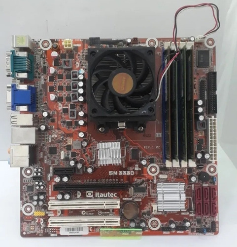 Placa Mãe Itautec Sm 3330 Processador Fhenon E 10giga Ram