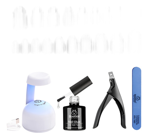 Kit De Extension De Uñas De Gel Ovaladas 5 En 1 Transparent Transparentes