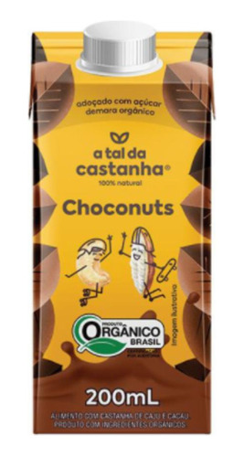 Achocolatado Choconuts Orgânico 200 Ml - A Tal Da Castanha