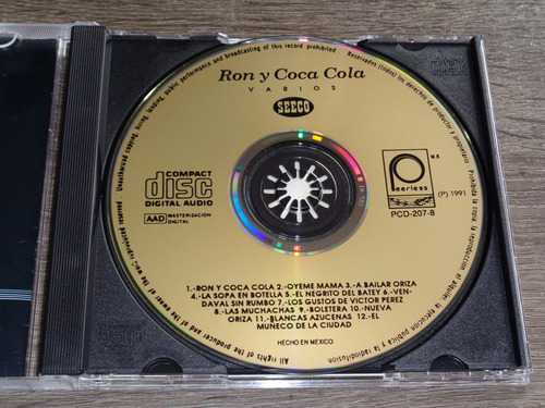 Ron Y Coca Cola, Cd Peerless 1991 Varios Artistas (Usado)