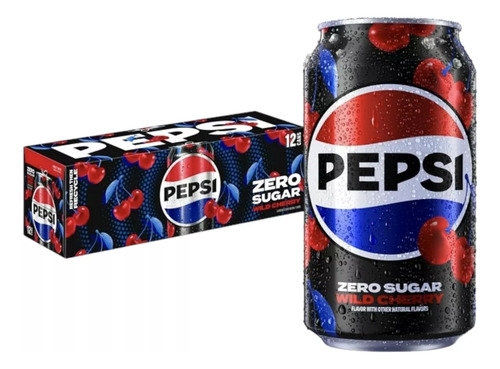 Pepsi Zero Wild Cherry 355ml 12pz | Sabor Cereza Sin AzĂșcar