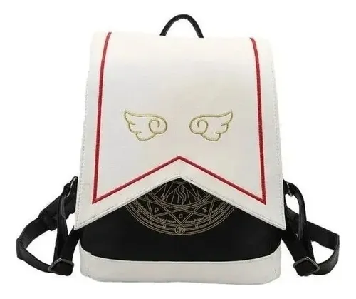 Mochila Sakura Cardcaptor Negra Cuero Sintético Importada